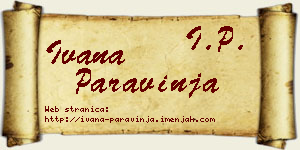 Ivana Paravinja vizit kartica
